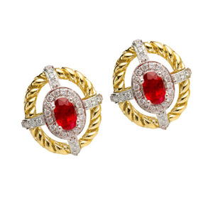Orecchini a Perno Bicolore Vintage per Donne, Stile Artistico, Gioielli Eleganti e alla Moda - Product Image 6