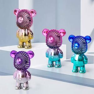 Logo Customization Cooling Personal Strap <b>Table</b> Pocket <b>Mini</b> Rotatable Rechargeable Handheld Bear Fan - Product Image 2