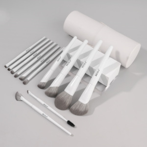 Juego <span class=keywords><strong>de</strong></span> Brochas <span class=keywords><strong>de</strong></span> <span class=keywords><strong>Maquillaje</strong></span> Profesional <span class=keywords><strong>de</strong></span> 12 Piezas con Mango <span class=keywords><strong>de</strong></span> Madera y Pelo Sintético, Color Personalizado, Marca Privada, Paquete Personalizado - Product Image 4