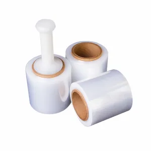 Lldpe Stretch Wrapping PE Film Transparent Selbst Klebe Hohe Qualität Kleine Rolle Mini Roll Stretch Film