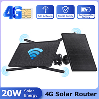 Routeur 4G LTE solaire extérieur avec point d'accès Wi-Fi, caméra CCTV sans fil étanche, routeur à carte SIM pour zones éloignées