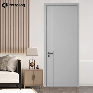 <span class=keywords><strong>Porte</strong></span> de chambre intérieure à finition blanche brillante pour appartement moderne et décoration minimaliste - Product Image 4