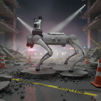Système de cartographie autonome LiDAR GEOSUN GS-200G SLAM pour scanner 3D robotisé en forme de chien, idéal pour zones dangereuses et mines souterraines, garantie 1 an