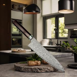 Para Yieryi cuchillo de Chef japonés profesional nuevo acero damasco VG10 núcleo hoja de acero al carbono mango de madera para cocina de restaurante - Product Image 3