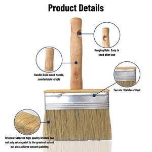 Gỗ xử lý Trần sơn bàn chải, bàn chải sơn vuông, tự nhiên chất lượng cao lông - Product Image 4