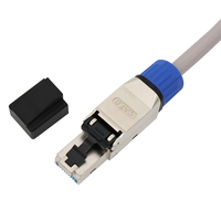 PUXIN Red sin herramientas enchufe Modular CAT6 CAT6A CAT7 CAT8 FTP STP blindado RJ45 piezas de telecomunicaciones Ethernet conectores de campo