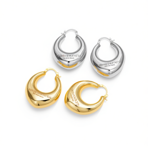 ต่างหูห่วงทรงกลมขนาด 20 มม. ของอาลีบาบา เอมิ สเตชั่น ชุบทอง ทำจากโลหะผสมสังกะสี เหมาะสำหรับทั้งชายและหญิง แฟชั่นทันสมัย - Product Image 1