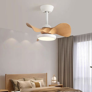 โคมไฟระย้าอะคริลิค LED แฟนซีโคมไฟระย้าพัดลมเพดานไฟหรูหราลำโพงเพลงควบคุมระยะไกลสำหรับบ้านสำนักงาน - Product Image 3