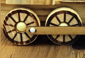 ของเล่นงานฝีมือไม้ รถไฟไอน้ำจำลองแบบ 3 มิติ - Product Image 4