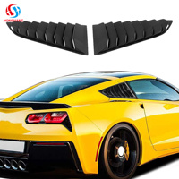 Ailerons de fenêtre arrière en ABS pour Chevrolet Corvette C7 2014-2019 Noir brillant Style GT Sport Pare-soleil