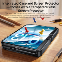 Étui de protection magnétique transparent mat avec support pour iPhone Duo 5G, compatible avec la recharge sans fil, avec film de protection d'écran en verre