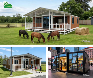บ้านเคลื่อนที่พับได้ขนาด 40 ฟุต 20 ฟุต บ้านขนาดเล็ก บ้านสำเร็จรูปพร้อมอยู่ บ้านคอนเทนเนอร์สำเร็จรูป บ้านสองห้องนอนแบบขยายได้ CT-Expandable S - Product Image 6