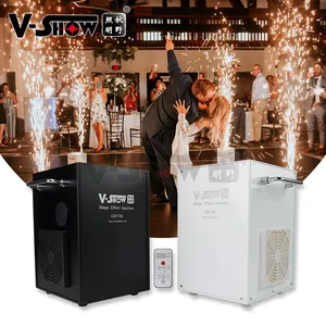 2Pcs Với Trường Hợp Và 10 Túi Bột 750W Đám Cưới Pháo Hoa Máy Lạnh Spark Đài Phun Nước Pháo Hoa Máy Dmx Và điều Khiển Từ Xa