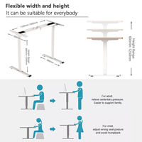 Bureau de jeu de table d'ordinateur avec cadre en métal personnalisé OEM réglable en hauteur lumières RVB à levage intelligent