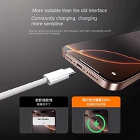 Câble de données tressé double CC pour iPhone 17, USB vers Type-C, charge rapide, CarPlay pour téléphone portable et voiture