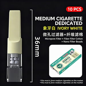 Filtros Desechables para Cigarrillos, Triple Filtración de 3 Etapas, Solo para Cigarrillos Medianos de 6.2 mm, Boquilla con Filtro Mediano - Product Image 6
