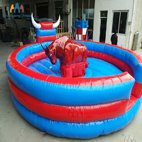 Taureau mécanique gonflable commercial pour parc d'attractions, jeu de taureau fou pour adultes et enfants