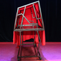 Équipement de Spectacle DESALEN Spectacle de Magie Illusion de Cage de Feu Accessoire de Spectacle Une Personne Apparaissant de l'Intérieur d'une Cage de Feu