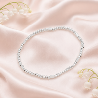 Chaîne à perles en acier inoxydable poli miroir, couleur argent, simple et minimaliste, pour usage quotidien, bijoux imperméables