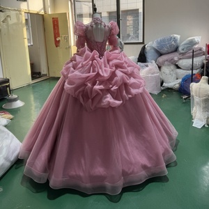 Vestidos de Quinceañera Jxs17 en Tul Rosa Pálido con Apliques de Encaje, Vestidos de Fiesta para Dulces 16 Años, Vestidos de Gala para Fiesta de Cumpleaños Jancember - Product Image 3