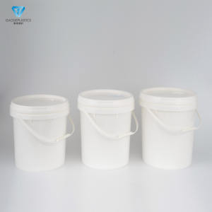 16 لتر PP قابلة للتخصيص مع غطاء ، دلاء دائري من الدرجة الغذائية بمقبض للطلاء - Product Image 5