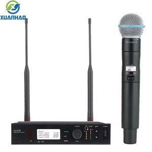 Micrófono Inalámbrico Dinámico de Mano Xuanhao ULXD4 B58 <span class=keywords><strong>N87</strong></span> KSM8 para Karaoke con Cancelación de Ruido, Cuerpo Metálico y Conector XLR - Product Image 1