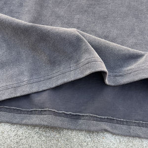 ผู้ผลิตเสื้อผ้าสตรีทแวร์แบบกำหนดเอง เสื้อยืดทรงบ็อกซี่ผ้าฝ้ายเนื้อหนาคุณภาพสูง เสื้อยืดโอเวอร์ไซส์ประดับคริสตัลแบบซักแล้ว - Product Image 5