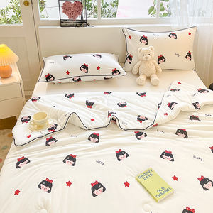 Nuova estate di raffreddamento aria condizionata <span class=keywords><strong>trapunta</strong></span> 10% in fibra di soia a maglia in cotone colore rotolamento corda stampa latte seta morbida cerosa - Product Image 4