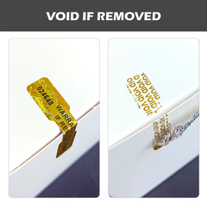 Genuine Tamper-Evident Security Hologram Void UV <strong>Vinyl</strong> Adhesive Sticker Unique Serial Number Hologram <strong>Seal</strong> for Warranty Label - Product Image 2