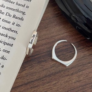 Smile Letter <b>Open</b> <b>Ring</b> S925 Sterling Silver Women's Everyday Wear Jewelry - Product Image 5