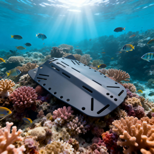 Plaque dorsale technique de plongée sous-marine en alliage d'aluminium anodisé dur sur mesure, de qualité marine, résistante à la corrosion, usinée CNC - Product Image 5