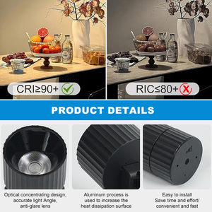 LOSO Beam Angle Design Foldable Store Office Aluminum Ceiling 10W 15W 20W Surface Mounted LED <b>Spot</b> Light - Product Image 6