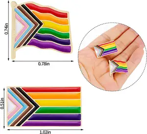 Gay Pride Pins Rainbow Flag LGBTQ Enamel Lapel Pin