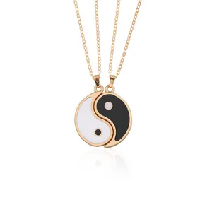 Best Friends Valentine's Gifts 1 Pair Tai Chi Necklace Yin Yang Pendant Necklace For Couple Jewelry