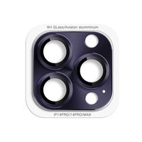 Étui de protection d'objectif d'appareil photo en métal Armor de qualité supérieure pour iPhone 14 Pro Max 15 & 13 Pro Max Film de protection d'objectifs de téléphone portable