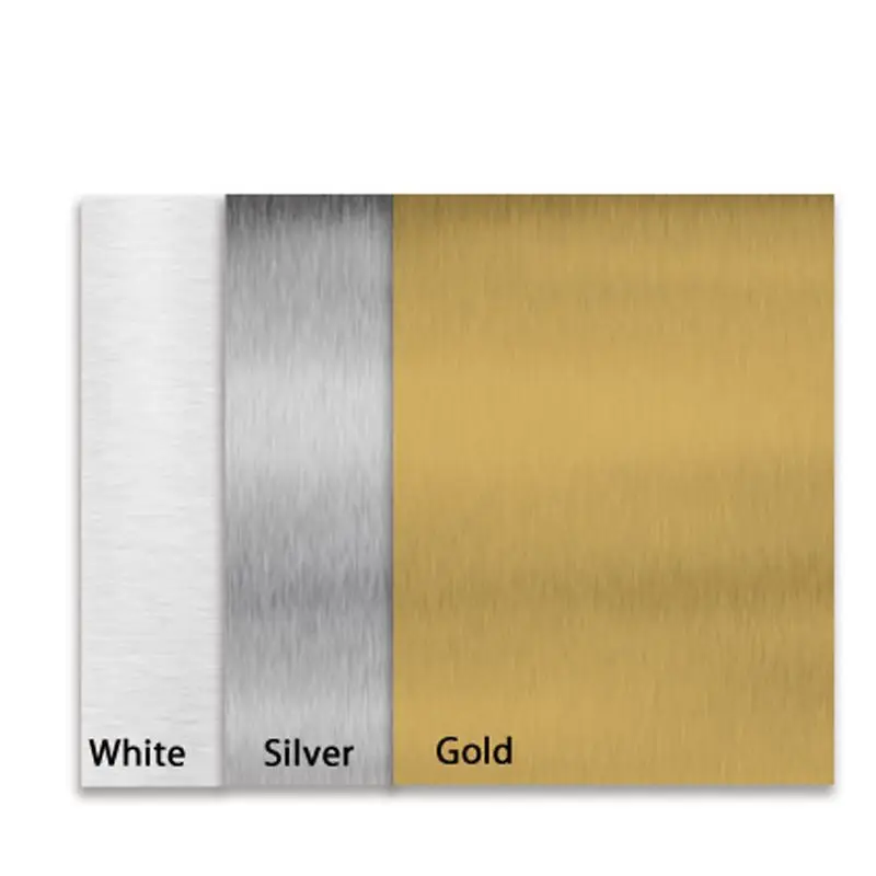 Specchio di dimensioni personalizzate segni in metallo dorato/argento grezzi fogli vuoti per sublimazione in alluminio