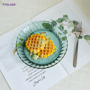 Custom Nordic High Foot Fruit Plate Eco-friendly Borosilicate Glass Coffee Table <strong>Tray</strong> for Soft Decorations <strong>Candy</strong> Snacks Display - Product Image 4