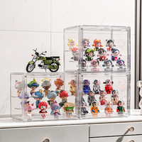 Boîtes de rangement modulaires empilables en plastique transparent avec portes à ouverture frontale, organiseur de tiroirs pour placard, garde-manger, chaussures, jouets