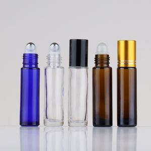 Essential Oil Roller Bottle 10ml Amber Glass Roll On Bottle Empty Refillable for Perfume <b>Lip</b> <b>Gloss</b> Cosmetic Packaging Wholesale - Product Image 4