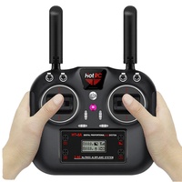 Émetteur RC HOTRC HT-10A 10 canaux pour modèles d'avions, voitures, bateaux, drones ; Version multifonction 2,4G améliorée HT8A Chine