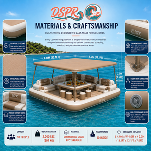 Piattaforma Galleggiante Gonfiabile OEM ODM con Logo Personalizzato per Resort, <span class=keywords><strong>Marina</strong></span>, Yacht Club, Lago, Spiaggia - Product Image 3