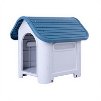 Vente en gros de niche pour chien d'extérieur de taille moyenne 75x59x66cm, en PP imperméable, avec toit ouvrant pour toutes les saisons
