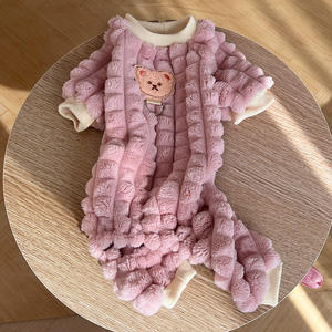 Luxe Style Simple polaire chien <span class=keywords><strong>pull</strong></span> automne hiver manteau à quatre pattes pour chiens chats chiot pyjamas combinaison chaud chien vêtements - Product Image 6