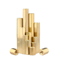 Colonne d'isolation hexagonale en cuivre à double passage M2 M2.5 M3 M4, pilier hexagonal externe plat en cuivre pour vis