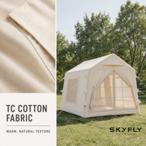 <span class=keywords><strong>Tente</strong></span> <span class=keywords><strong>gonflable</strong></span> <span class=keywords><strong>1</strong></span> pièce avec tissu en coton TC de 7 m² – Abri spacieux pour le glamping et le camping en extérieur - Product Image 6