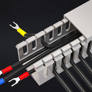 תעלות כבלים מחורצות <span class=keywords><strong>PVC</strong></span> של BXYC OEM 25*25 מ\\\"מ/40*40 מ\\\"מ 2 מטר ליחידה, תעלות חיווט פתוחות - Product Image 3