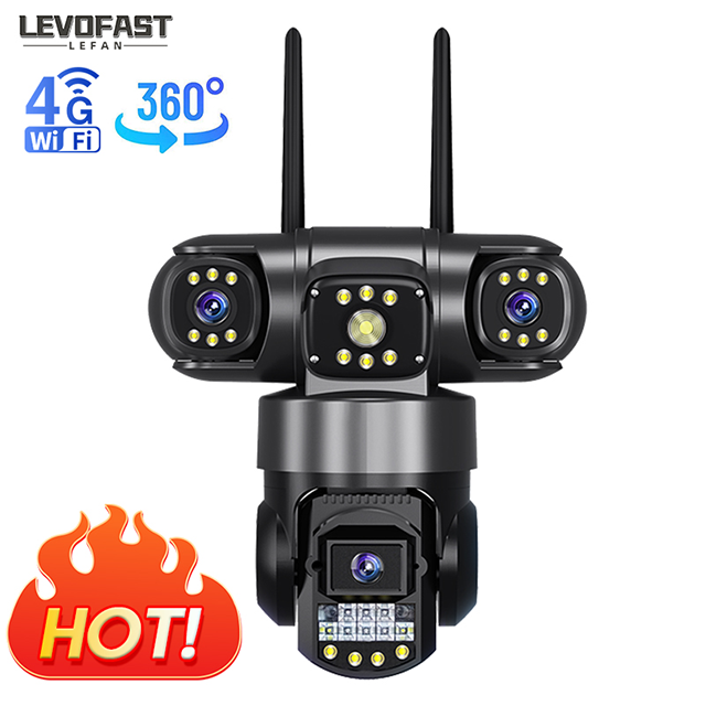 LEVOFAST Factory Direct Sale Three Lens Security Camera V380 Pro APP IP66 Waterproof Network Camera for Outdoor Usage