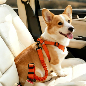 Correa de Nailon para Perro Ecológica, OEM/ODM, de Instalación Rápida, Longitud Ajustable, con Decoración de Cinta de Patrón Sólido, Cinturón de Seguridad para Asiento de Coche - Product Image 6