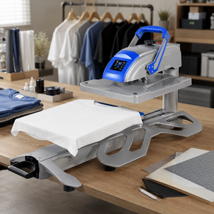 New Prior Manual 16x20 Pull Out Drawer Swing Away Garment T-Shirt Printing Sublimation Flatbed Heat Press Machine - Product Image 4