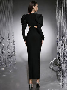 Vestido <span class=keywords><strong>de</strong></span> Fiesta Largo <span class=keywords><strong>de</strong></span> Manga Larga, Estilo Bandage, <span class=keywords><strong>de</strong></span> Calidad, Casual, Elegante y Glamuroso, Personalizado - Product Image 5